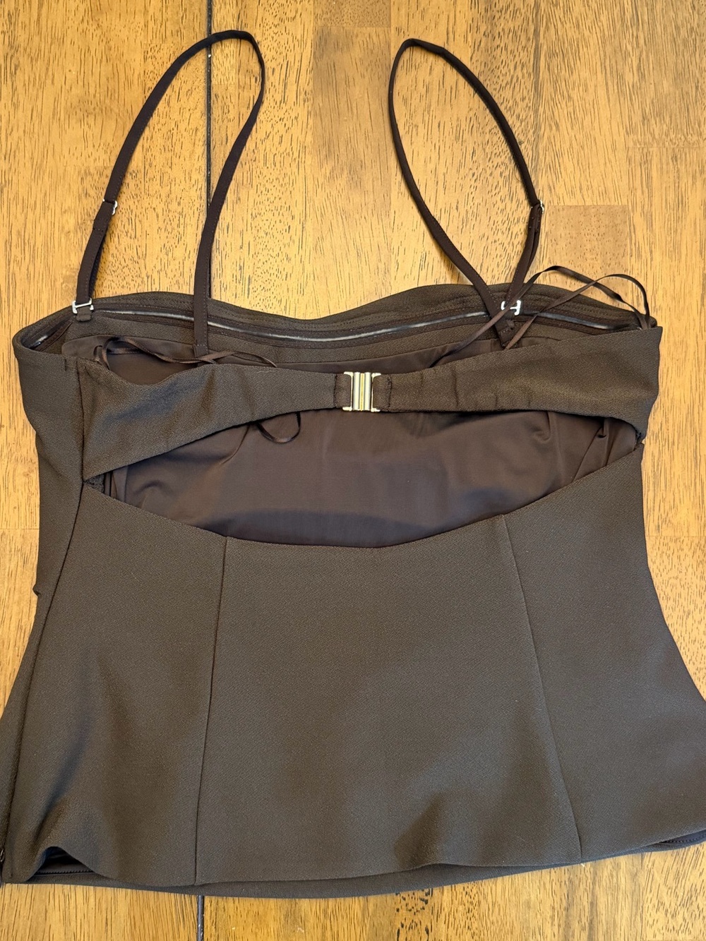 Abercrombie & Fitch Brown Cowl Neck Draped Cami Top Size M - Picture 3 of 14